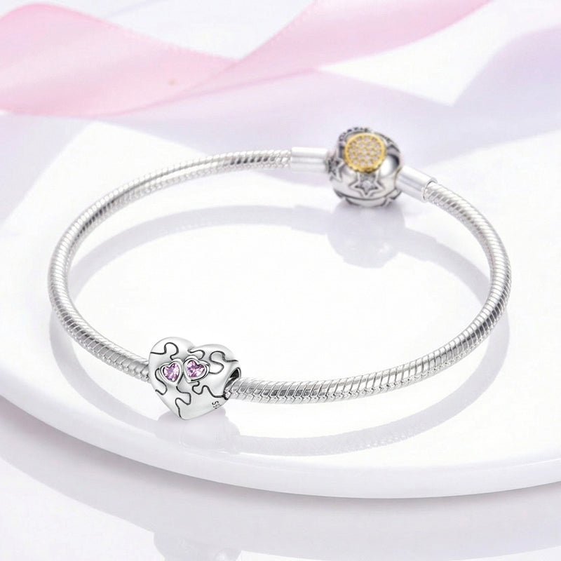"Heart Puzzle" Charm Charming
