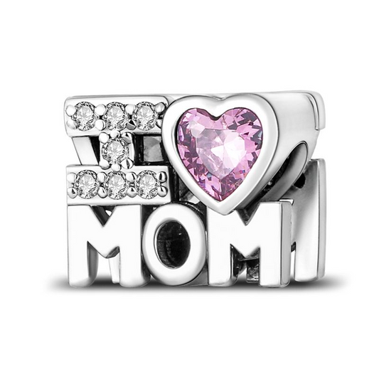 "I Love Mom" Charm