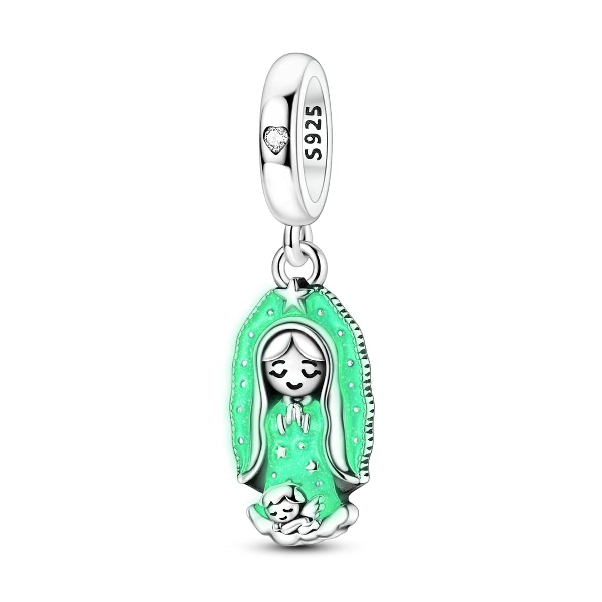 Világító Őrangyal Charm