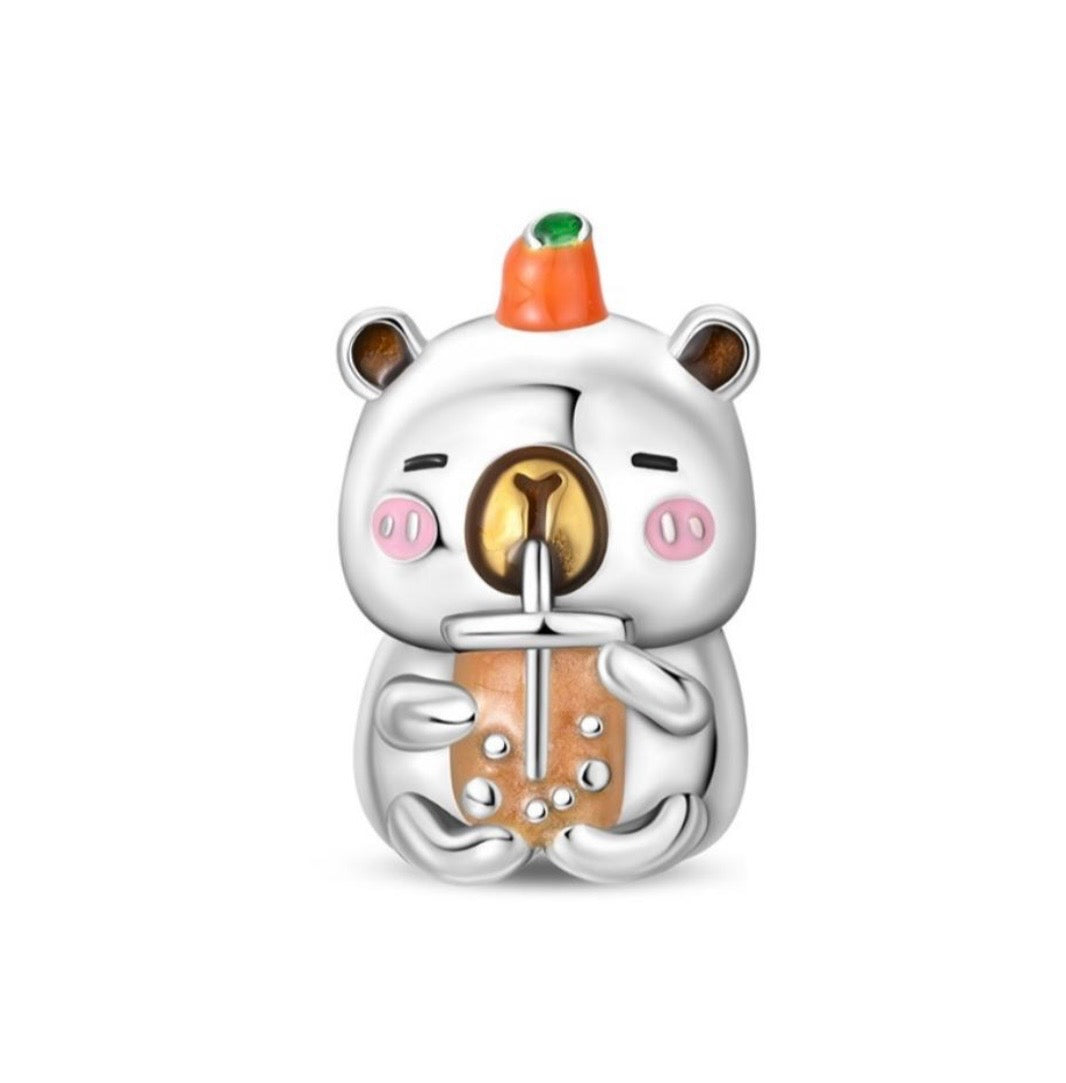 Bubble Tea Capybara Charm