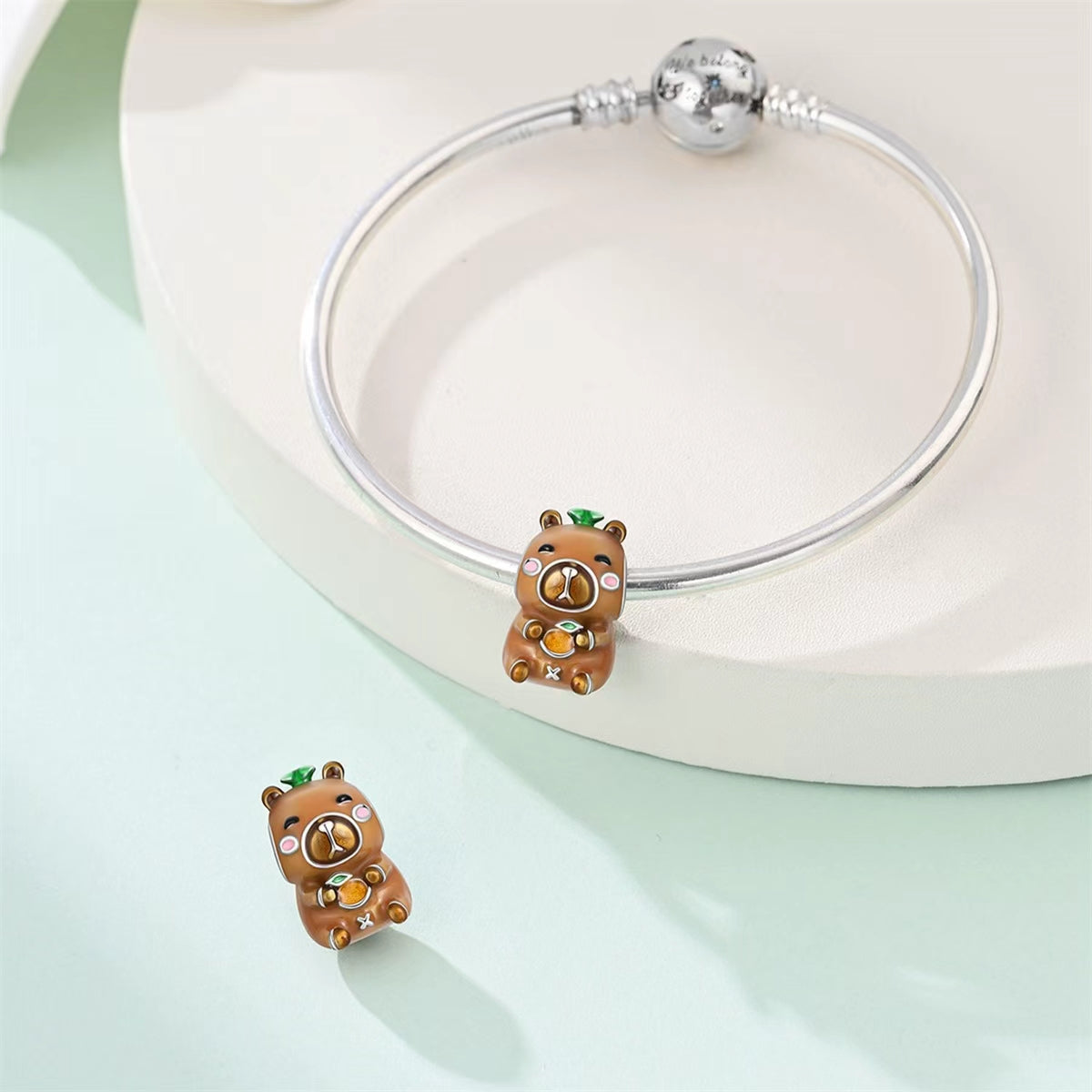 Snack Time Capybara Charm