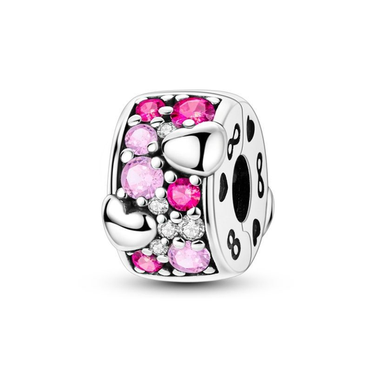 "Pink Hearts" Clip Charm